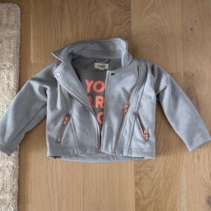 Gymboree Gray Jacket with Orange Accents